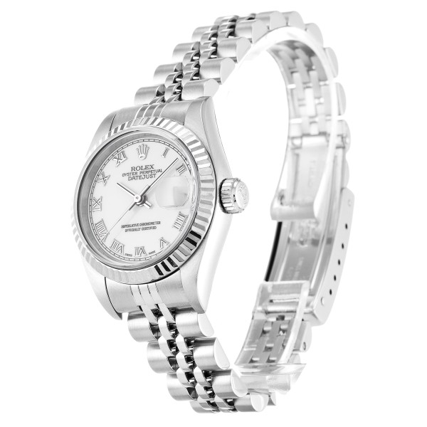 Best AAA White Roman Numeral Dial Replica Rolex Datejust Lady 79174-25 MM