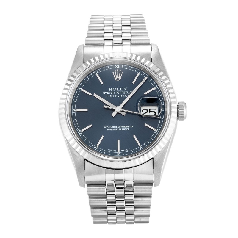 Best AAA Blue Baton Dial Replica Rolex Datejust 16234-36 MM