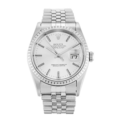 Best AAA Silver Baton Dial Women 36 MM Replica Rolex Datejust 16220-36 MM