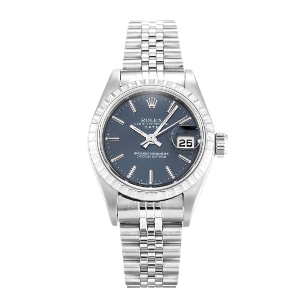 Best AAA Blue Baton DIal Replica Rolex Lady Oyster Perpetual 79240-25 MM