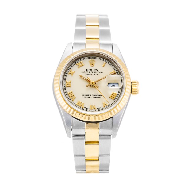 Best AAA Rolex Ivory Roman Numeral Dial Replica Datejust Lady 69173-26 MM