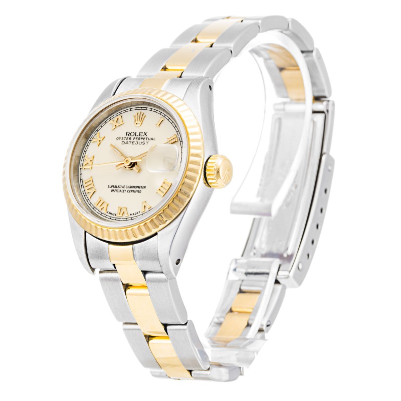 Best AAA Rolex Ivory Roman Numeral Dial Replica Datejust Lady 69173-26 MM