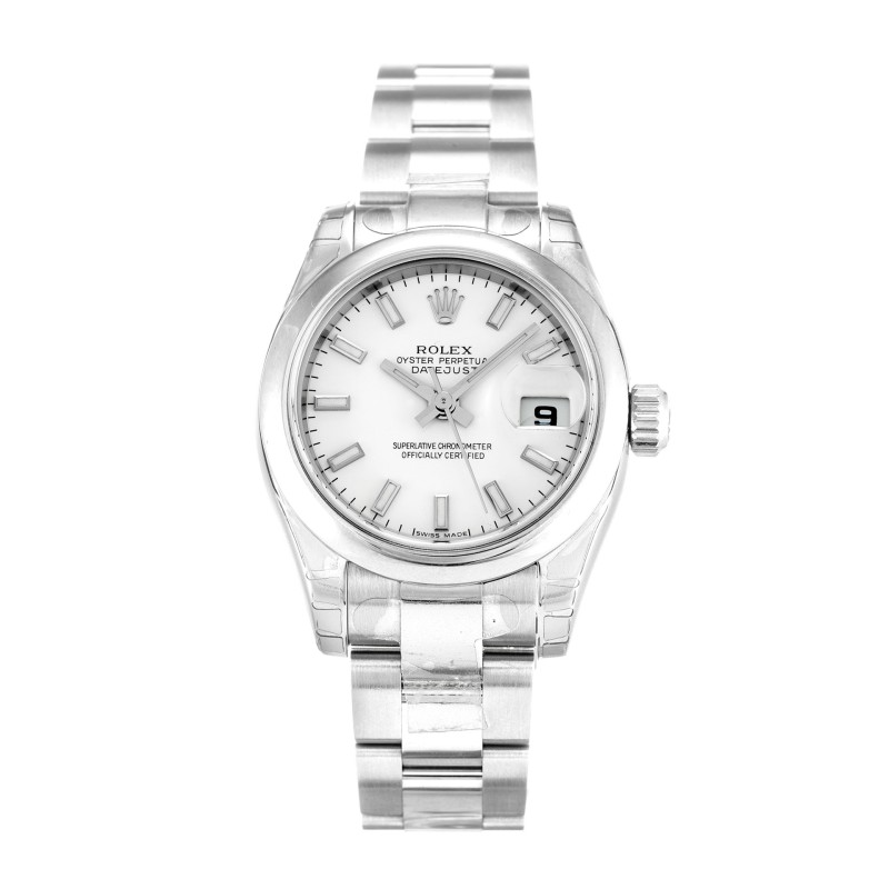 Best AAA White Baton Dial Replica Rolex Datejust Lady 179160-26 MM