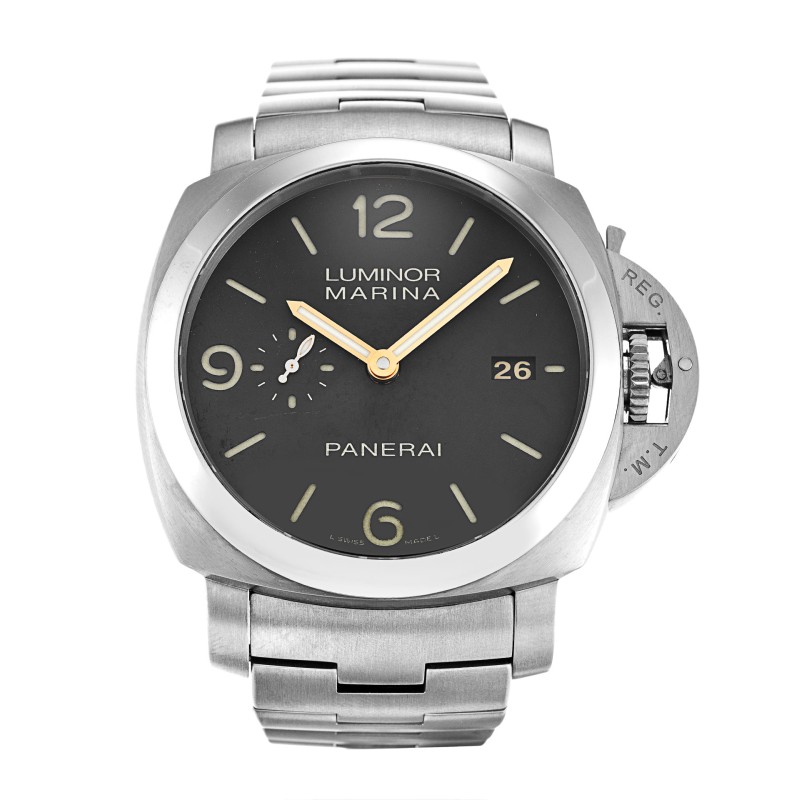 A+ UK Brown Quarter Arabic Dial Man Replica Panerai Luminor 1950 PAM00352-44 MM 