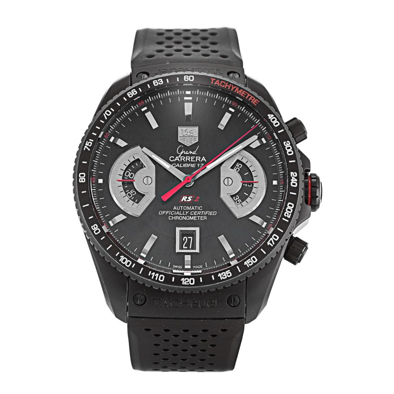 A+ Black Dial, Black Sub Dials Replica Tag Heuer Grand Carrera CAV518B.FC6237-43 MM