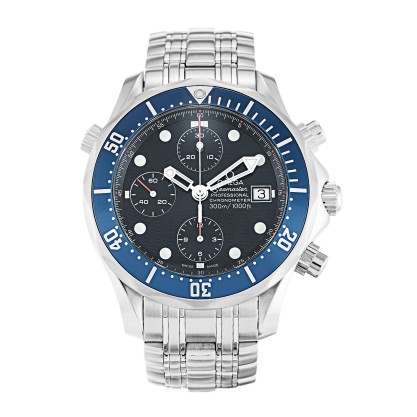 Best AAA Blue Dial Replica Omega Seamaster Chrono Diver 2599.80.00-41.5 MM