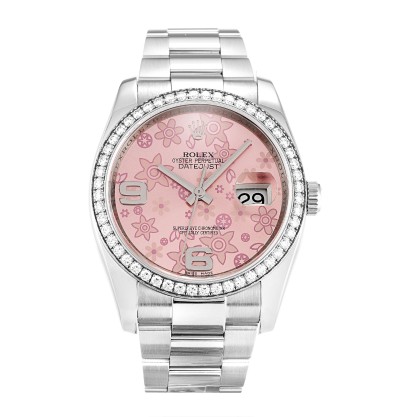 Best AAA Floral Arabic Dial Replica Rolex Datejust 116244-36 MM