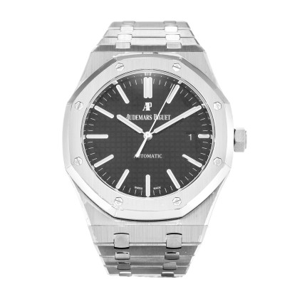 Best AAA 	Black Baton Dial Man 41 MM Replica Audemars Piguet Royal Oak 15400ST.OO.1220ST.01-41 MM