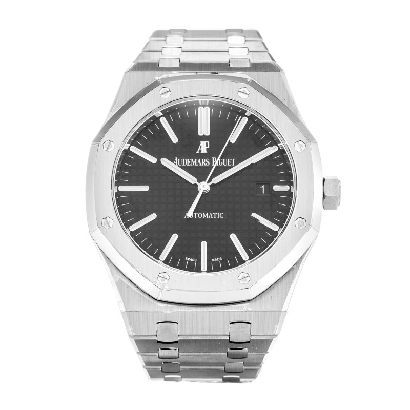 Best AAA 	Black Baton Dial Man 41 MM Replica Audemars Piguet Royal Oak 15400ST.OO.1220ST.01-41 MM