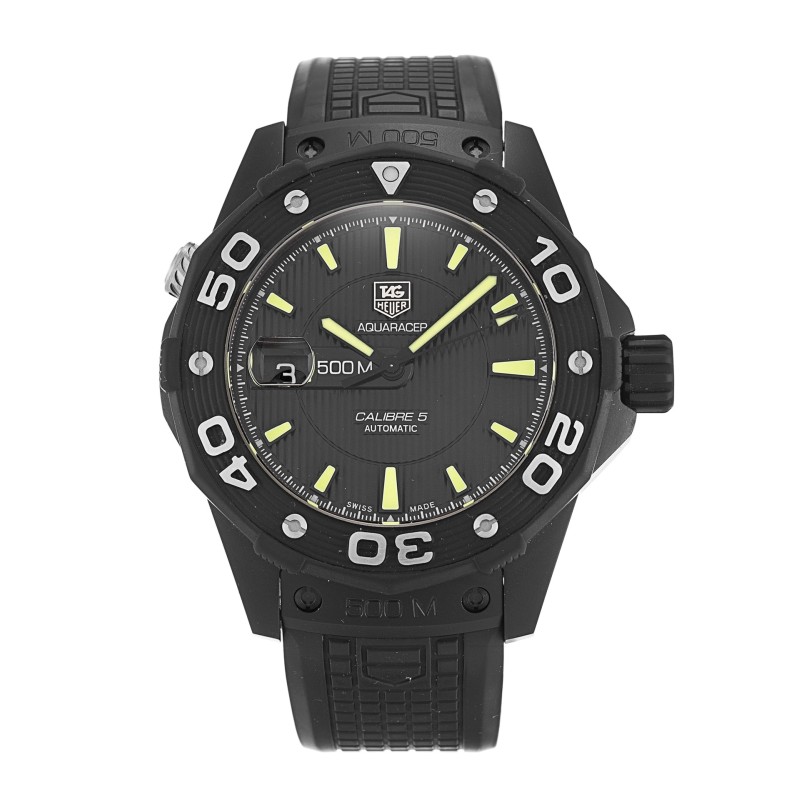 Best AAA Black Baton Dial Replica Tag Heuer Aquaracer WAJ2180.FT6015-43 MM