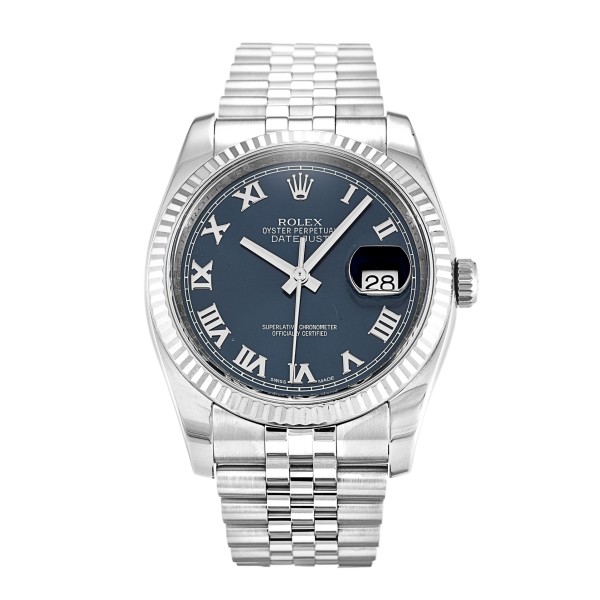 Best AAA Blue Roman Numeral Dial Replica Rolex Datejust 116234-36 MM