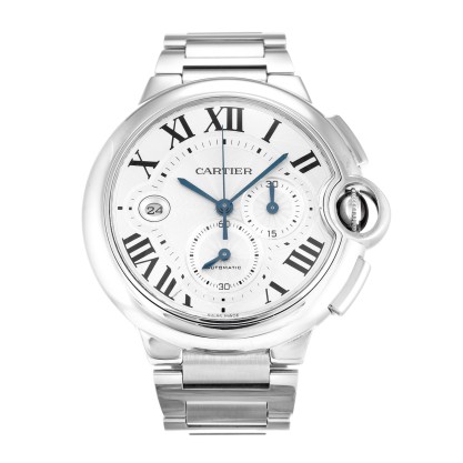 UK Best Silver Roman Numeral Dial Replica Cartier Ballon Bleu W6920002-47 MM