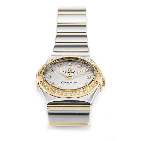 Best AAA Mother of Pearl - White Diamondd Dial Replica Omega Constellation Ladies 123.25.27.60.55.008-27 MM