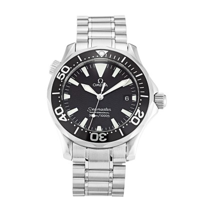 Best AAA Black Baton Dial 36.2 MM Replica Omega Seamaster 300m Mid-Size 2262.50.00-36.2 MM