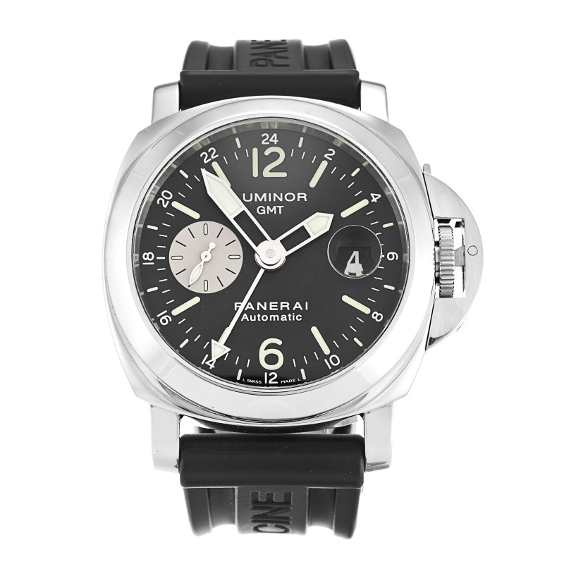 Best AAA Black Baton Dial Men 44 MM Replica Panerai  Luminor GMT PAM00088-44 MM 