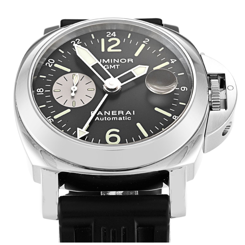 Best AAA Black Baton Dial Men 44 MM Replica Panerai  Luminor GMT PAM00088-44 MM 