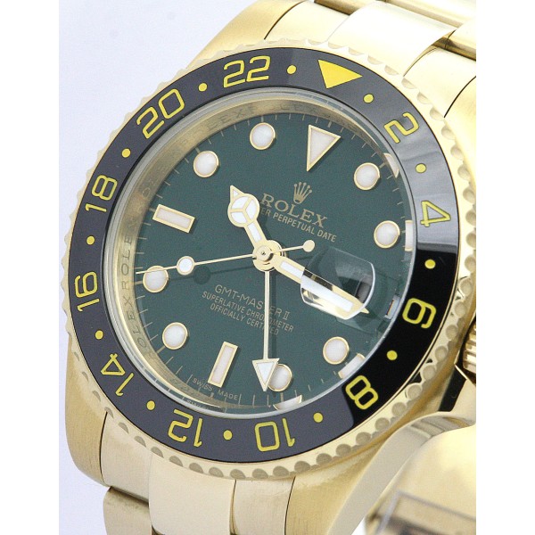 Best AAA Green Baton Dial Replica Rolex GMT Master II 116718 LN-40 MM