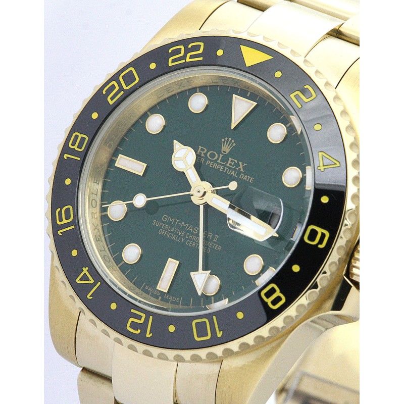 Best AAA Green Baton Dial Replica Rolex GMT Master II 116718 LN-40 MM