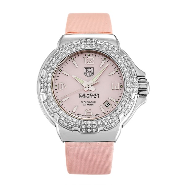 Best AAA Mother of Pearl - Pink Quarter Arabic Dial Replica Tag Heuer Formula 1 Sparkling WAC1216.FC6220-37 MM