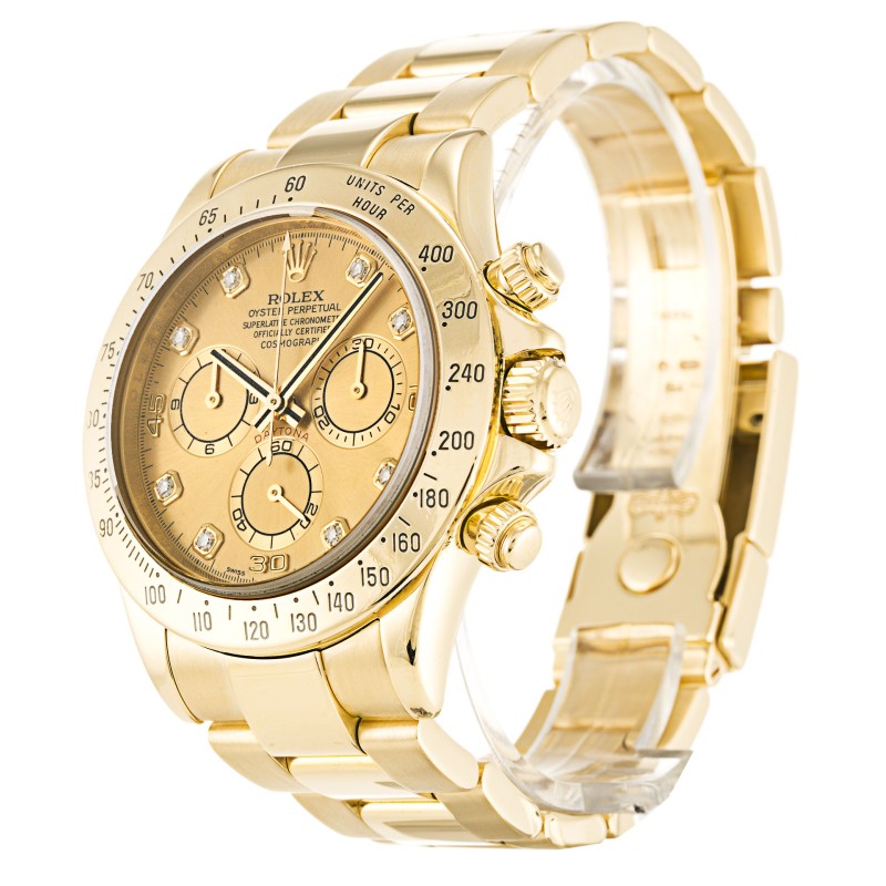 Best AAA Champagne Diamond Dial Replica Rolex Daytona 116528 -40 MM