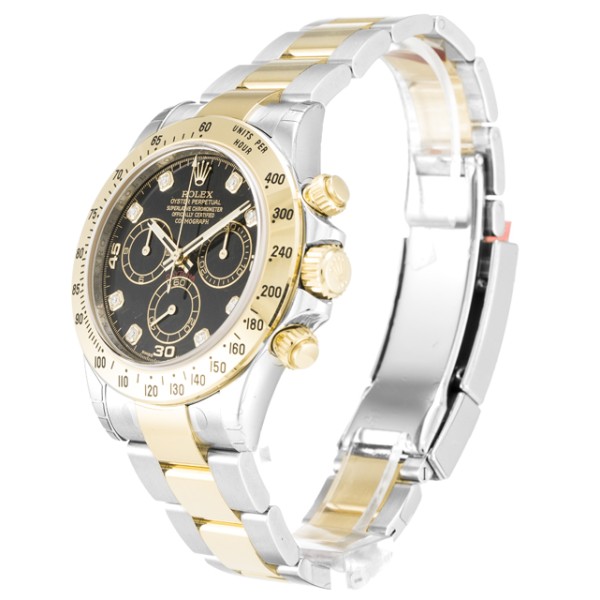 Best AAA Black Diamond Dial Replica Rolex Daytona 116523-40 MM