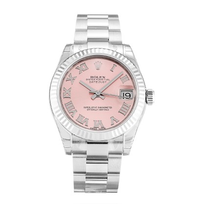 Best AAA Pink Roman Numeral Dial Replica Rolex Datejust Lady 178274-31 MM