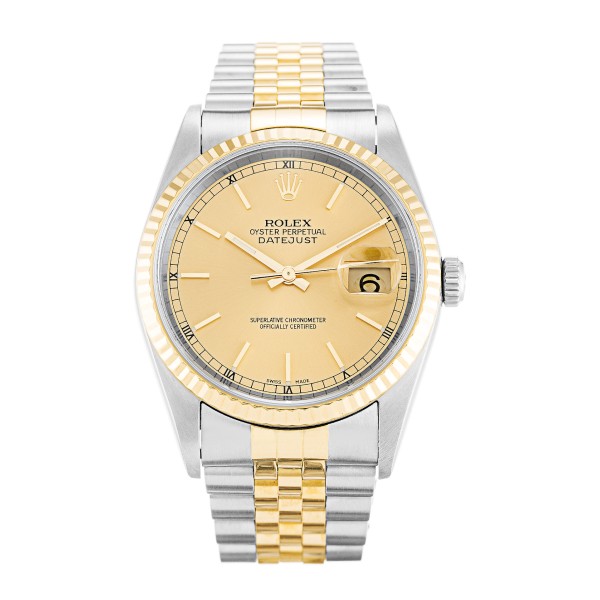 Best AAA Champagne Baton Dial Replica Rolex Datejust 16233-36 MM