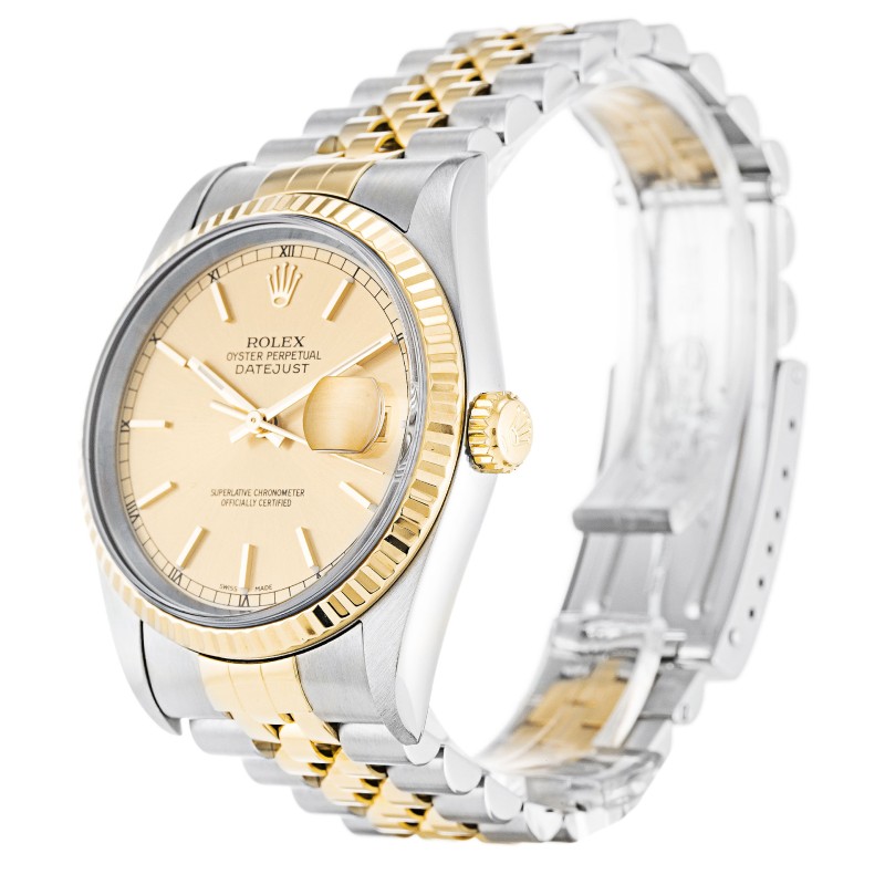 Best AAA Champagne Baton Dial Replica Rolex Datejust 16233-36 MM