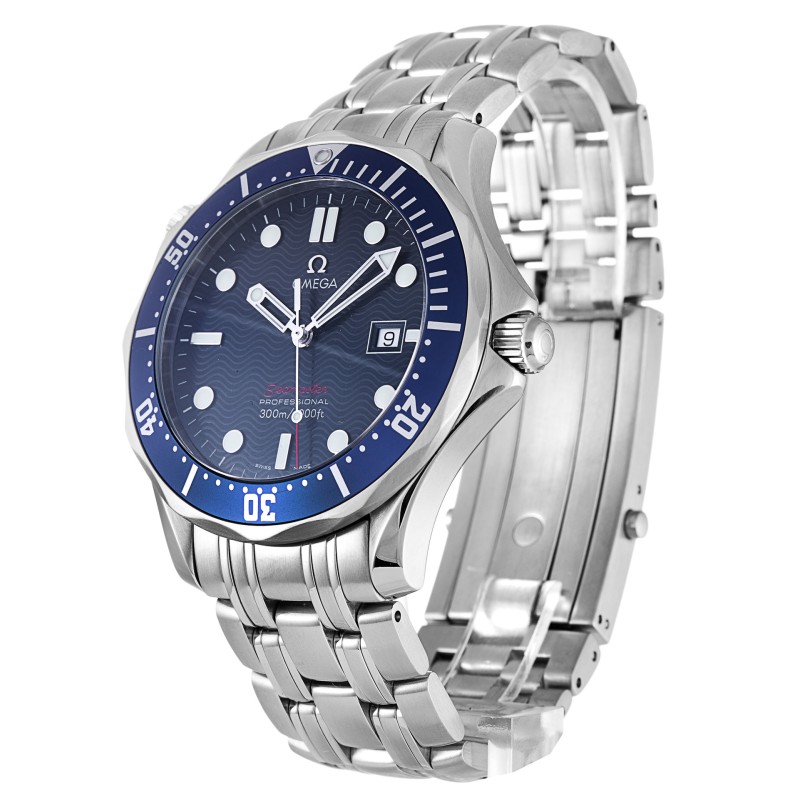 UK Best Blue Dial Replica Omega Seamaster 300m 2221.80.00-41 MM