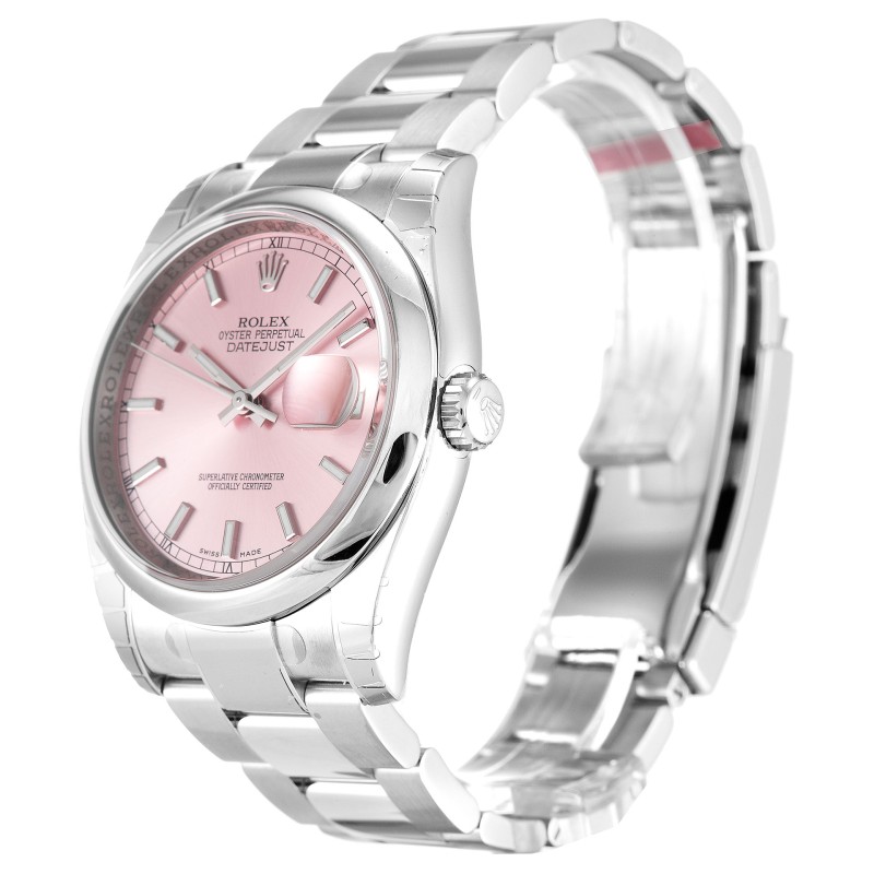 Best AAA Pink Baton Dial Replica Rolex Datejust 116200-36 MM