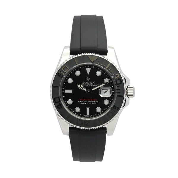 Best AAA Black Dial Replica Rolex Yacht-Master-35 MM