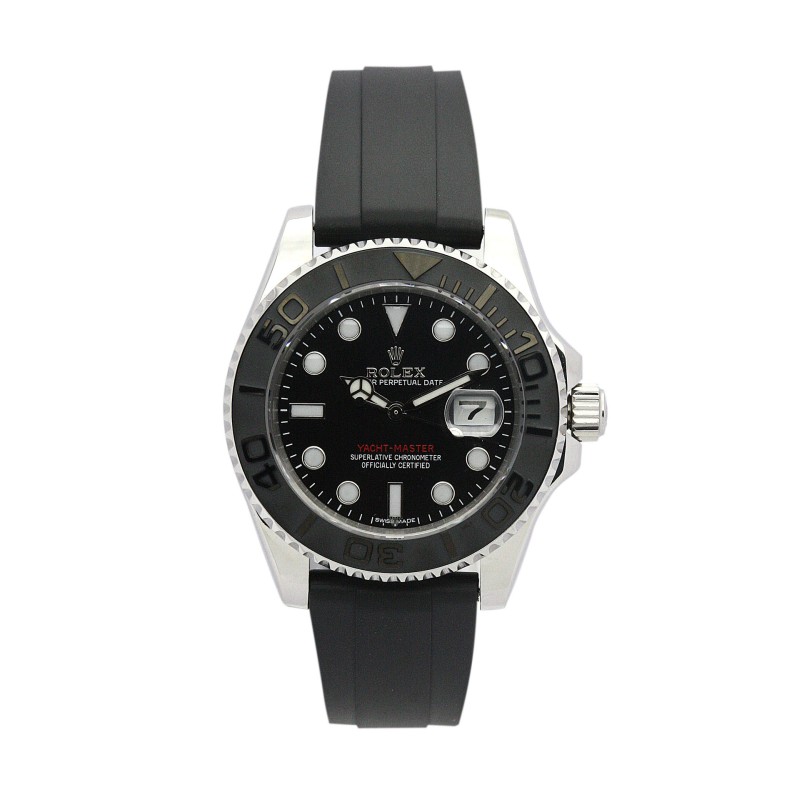 Best AAA Black Dial Replica Rolex Yacht-Master-35 MM