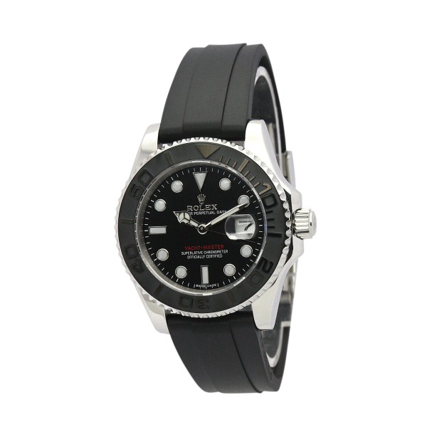 Best AAA Black Dial Replica Rolex Yacht-Master-35 MM