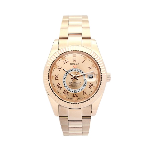 UK Best Champagne Arabic Dial Replica Rolex Sky-Dweller 326938-42 MM