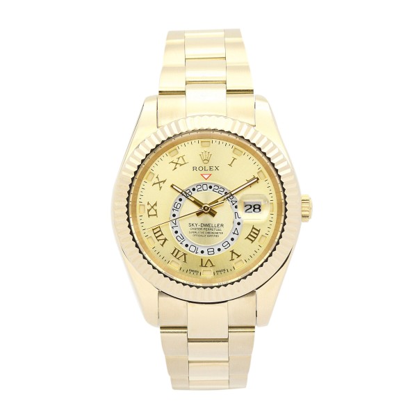 UK Best Champagne Arabic Dial Replica Rolex Sky-Dweller 326938-42 MM