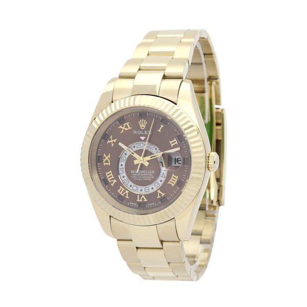 Best AAA Brown Dial Replica Rolex Sky-Dweller 326938-42 MM