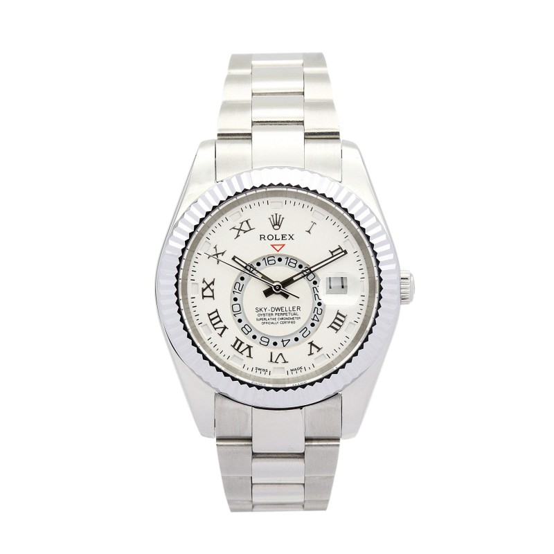 Best AAA White Dial Replica Rolex Sky-Dweller 326938-42 MM