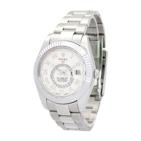 Best AAA White Dial Replica Rolex Sky-Dweller 326938-42 MM