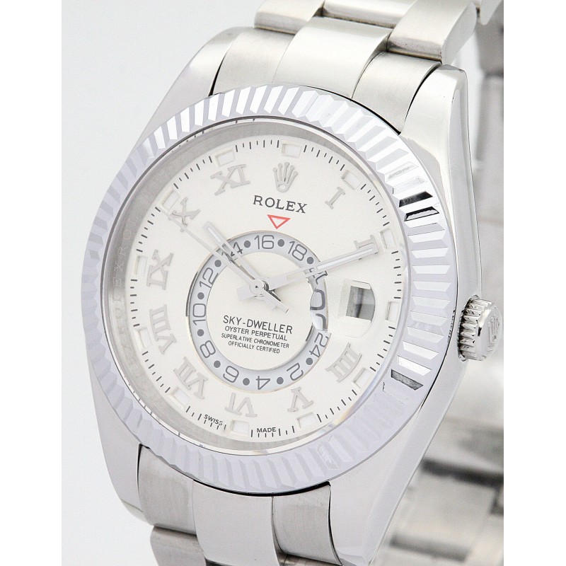 Best AAA White Dial Replica Rolex Sky-Dweller 326938-42 MM