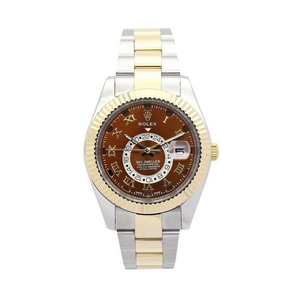 Best AAA Brown Dial Replica Rolex Sky-Dweller 326938-42 MM