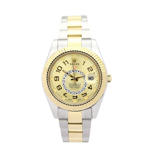 Best AAA Gold Dial Replica Rolex Sky-Dweller 326938-42 MM