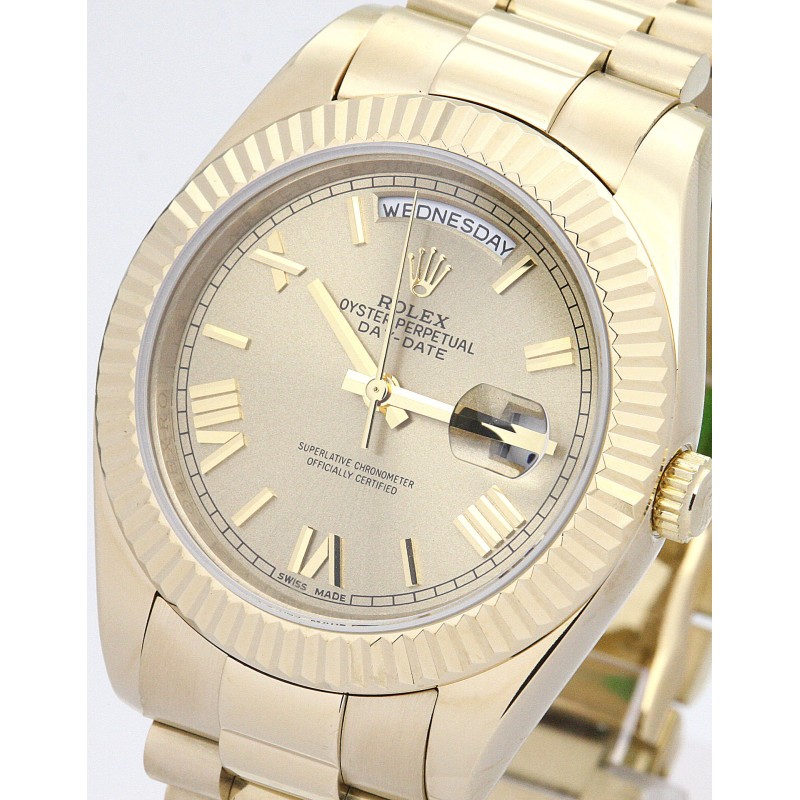 Best AAA Cold Dial Replica Rolex Day-Date II 218238-41 MM