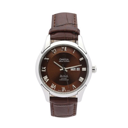 UK Best Brown Baton Dial Replica Omega De Ville Hour Vision-41 MM