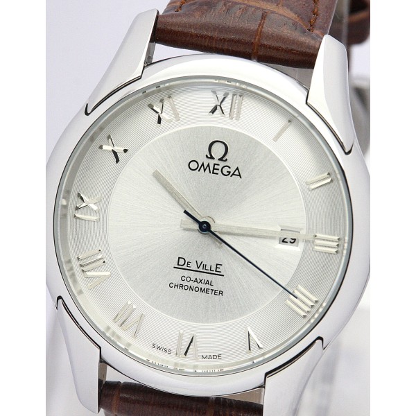 UK Best Silver Baton Dial Replica Omega De Ville Hour Vision-41 MM