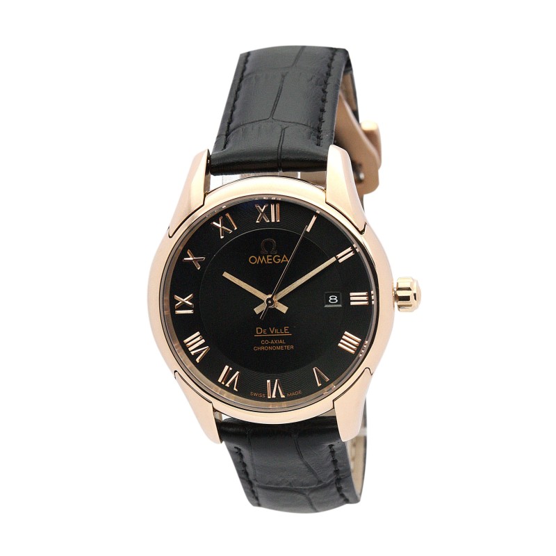 Best AAA Black Dial Replica Omega De Ville Hour Vision-41 MM