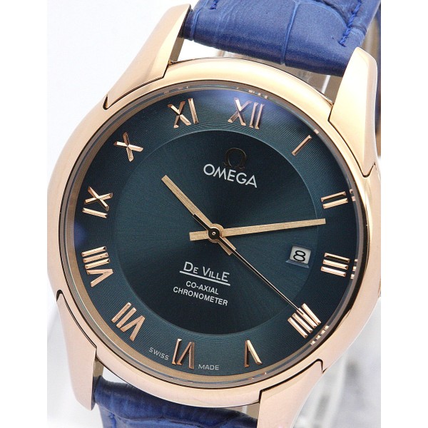 UK Best Green Dial Replica Omega De Ville Hour Vision-41 MM