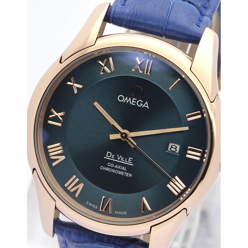 UK Best Green Dial Replica Omega De Ville Hour Vision-41 MM