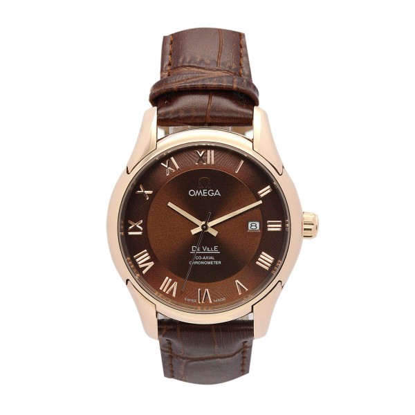 Best AAA Brown Baton Dial Replica Omega De Ville Hour Vision-41 MM