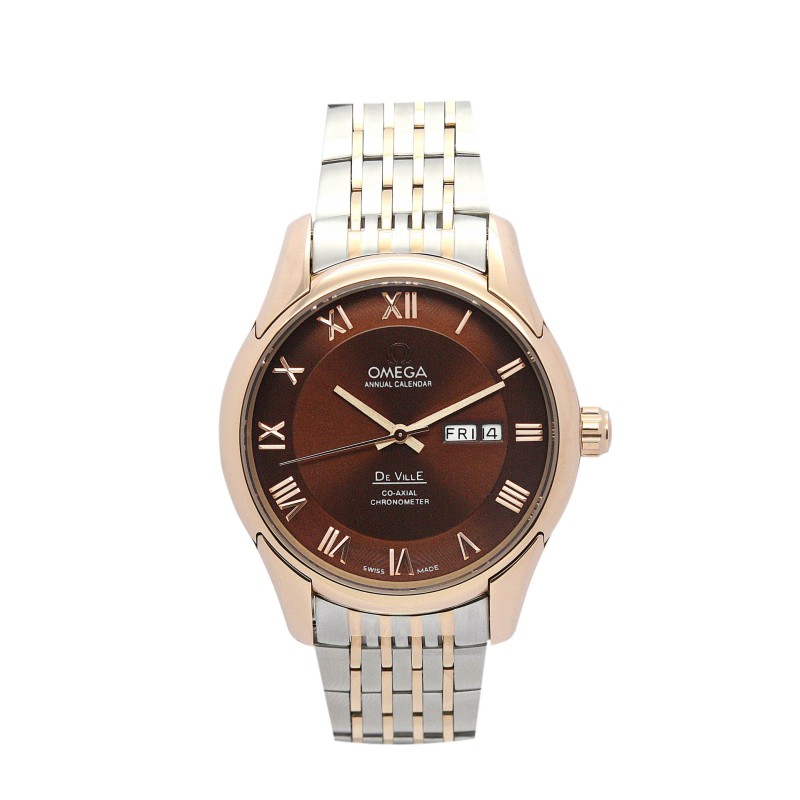 Best AAA Brown Dial Replica Omega De Ville Hour Vision-41 MM