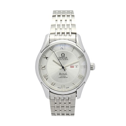 Best AAA Silver Baton Dial Replica Omega De Ville Hour Vision-41 MM